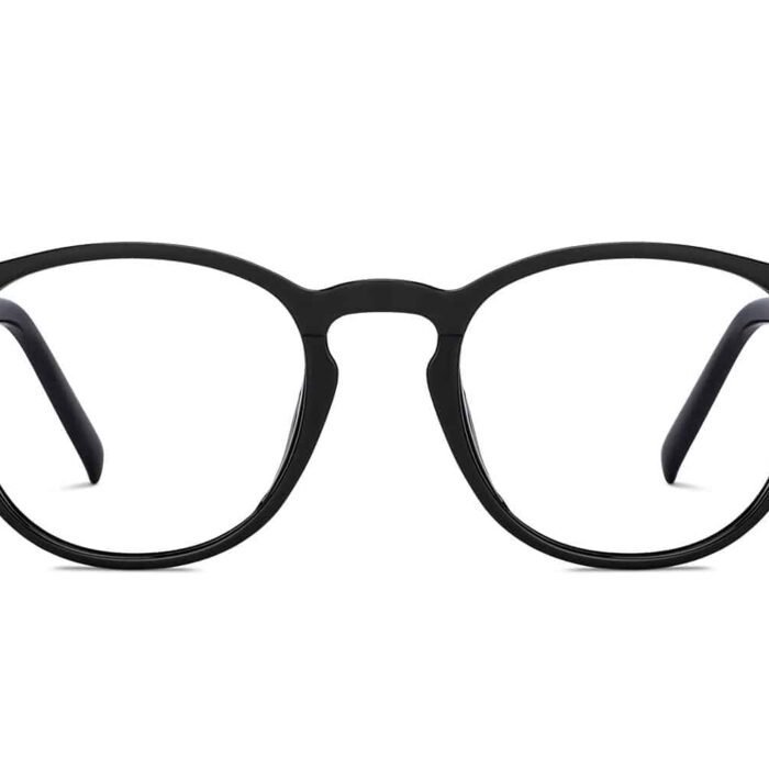 Black Full Rim Round Eyeglasses