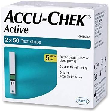 Accu-Chek Active Glucometer Test Strips Box Of 100 (50 X 2)